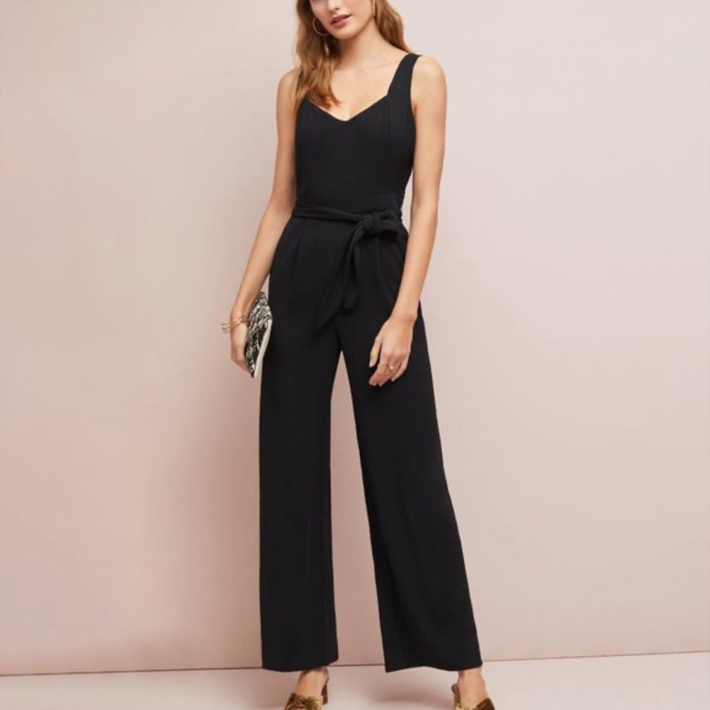 Anthropologie The Essential Belted Jumpsuit